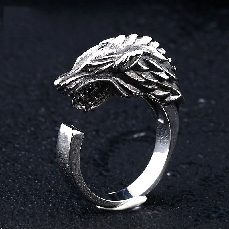 The Majestic Wolf Stainless Steel Ring