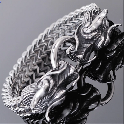 Double Dragon Head Legend Bracelet