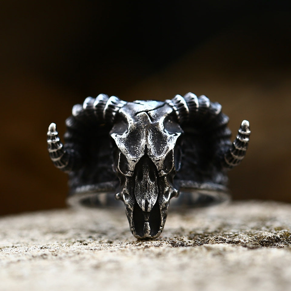 The Rebel's Delight Skull Man Vintage Ring