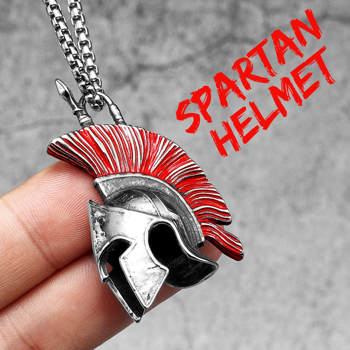 Roma Helmet Necklace Stainless Pendant Vintage Ring