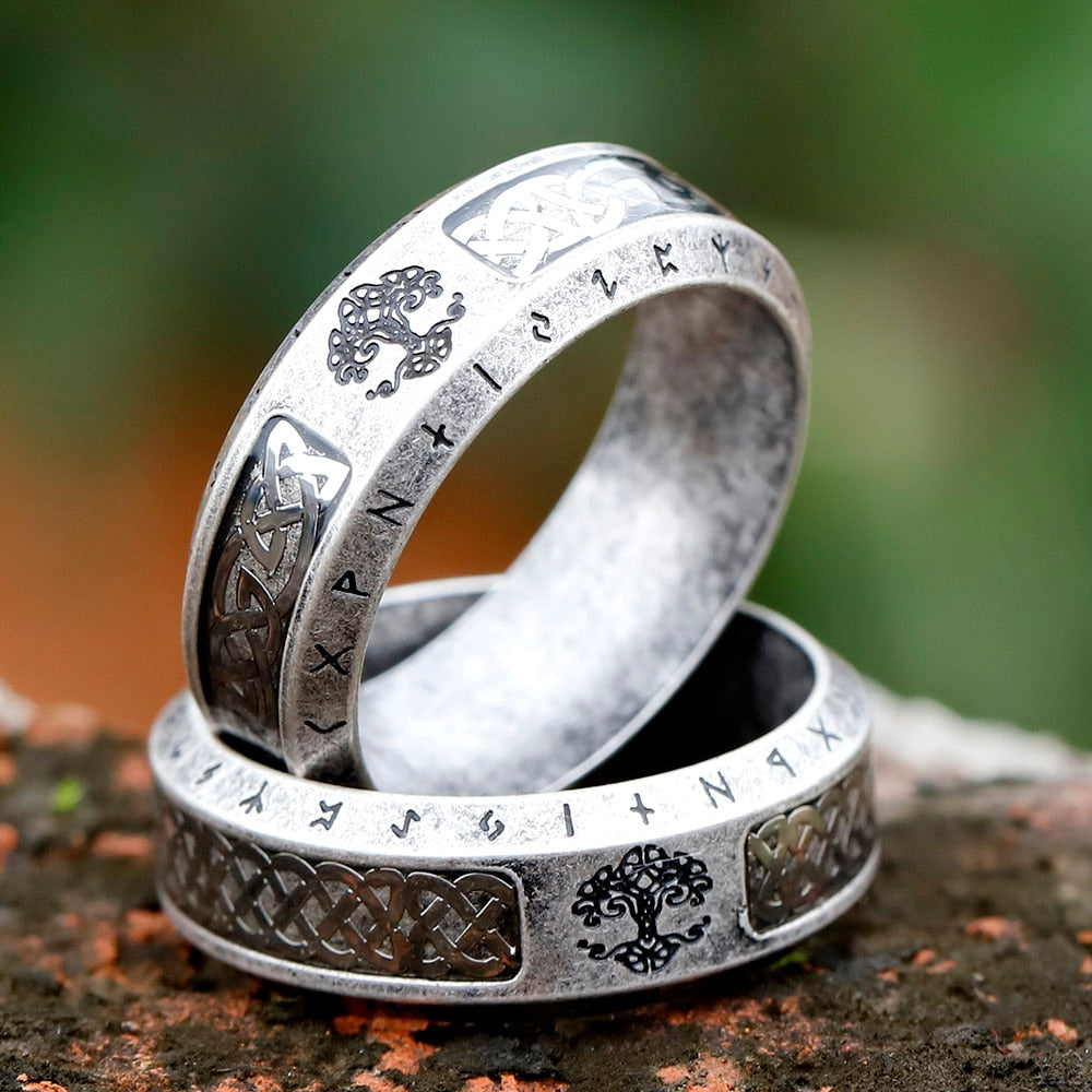 The Viking Heritage Titanium Steel Amulet Ring