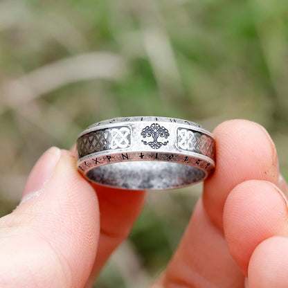 The Viking Heritage Titanium Steel Amulet Ring