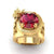 Dragonfire Oval Red Stone Ring