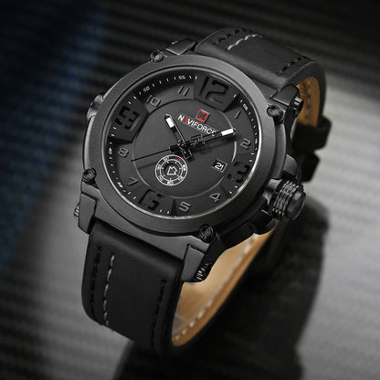 Sports Military Quartz Analog Leather Strap Watches