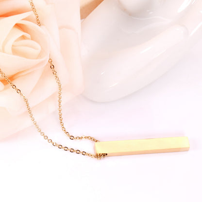Vertical Bar Stainless Gold/Silver Necklace