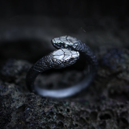 The Enigmatic Serpent Stainless Metal Gothic Ring
