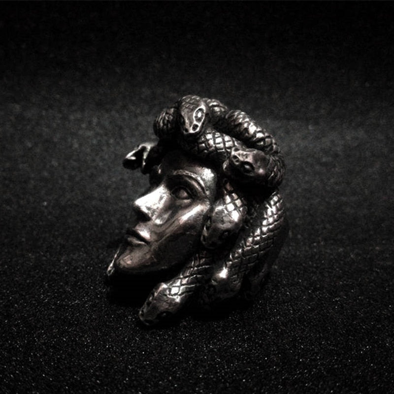 The Enchanting Serpent's Gaze Ring: Embrace Greek Mythology with Style
