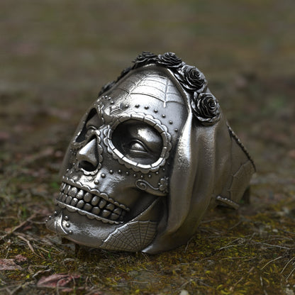 Eternal Rose Crown Skull Ring