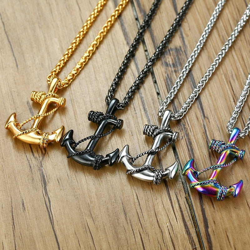 Ocean Anchor Sailor Chain Pendants Necklace