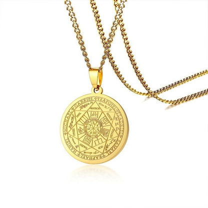 The Seal of The Seven Archangels Asterion Seal Solomon Kabbalah Amulet Necklace