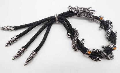 Classic Leather Rope Vintage Dragon Bracelet