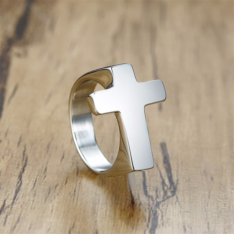The Faithful Cross Stainless Steel Ring