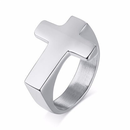 The Faithful Cross Stainless Steel Ring