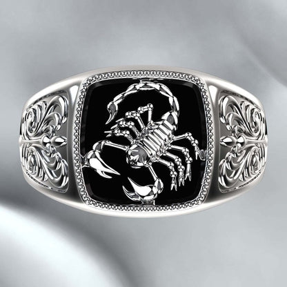 Scorpio's Rebellion Vintage Steel Ring