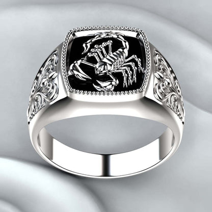 Scorpio's Rebellion Vintage Steel Ring