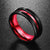 Eternal Strength: 8MM Black and Red Matte Tungsten Carbide Ring