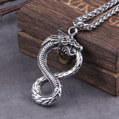 Norse Dragon Unlimited Self-Devourer Ouroboros Necklace