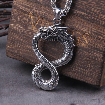 Norse Dragon Unlimited Self-Devourer Ouroboros Necklace