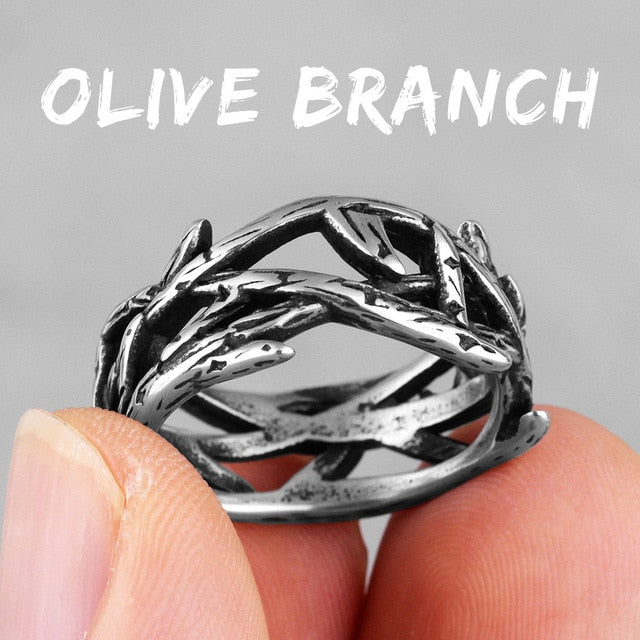 The Everlasting Elegance Olive Branch Ring