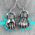 Anger Fist Fitness Long Chain Punk Necklace