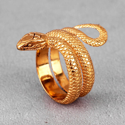 The Enchanting Serpent Gold Silver Stainless Ring