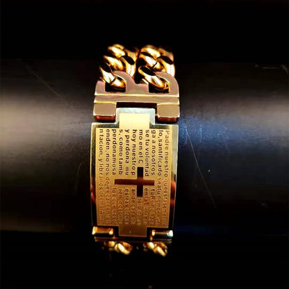 Cross Jesus Pendant With Stainless Cross Bracelet