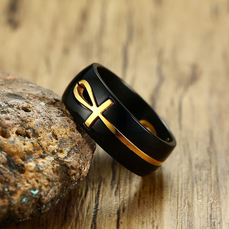 Ancient Power Ankh Cross Ring: Embrace the Symbolism