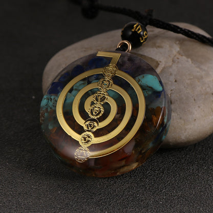 Energy Generator Orgone Amulet 7 Chakras Orgonite Meditation Necklace