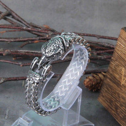 Rock Viking Wolf Stainless Chain Bracelet