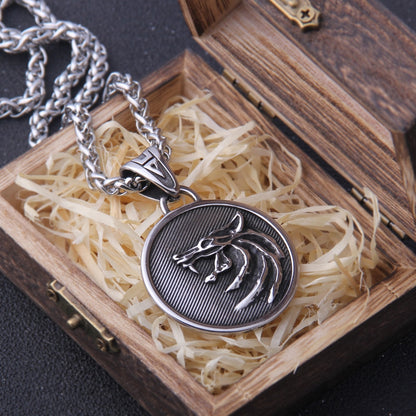 The Wizard Wolf Head For Geralt Necklace
