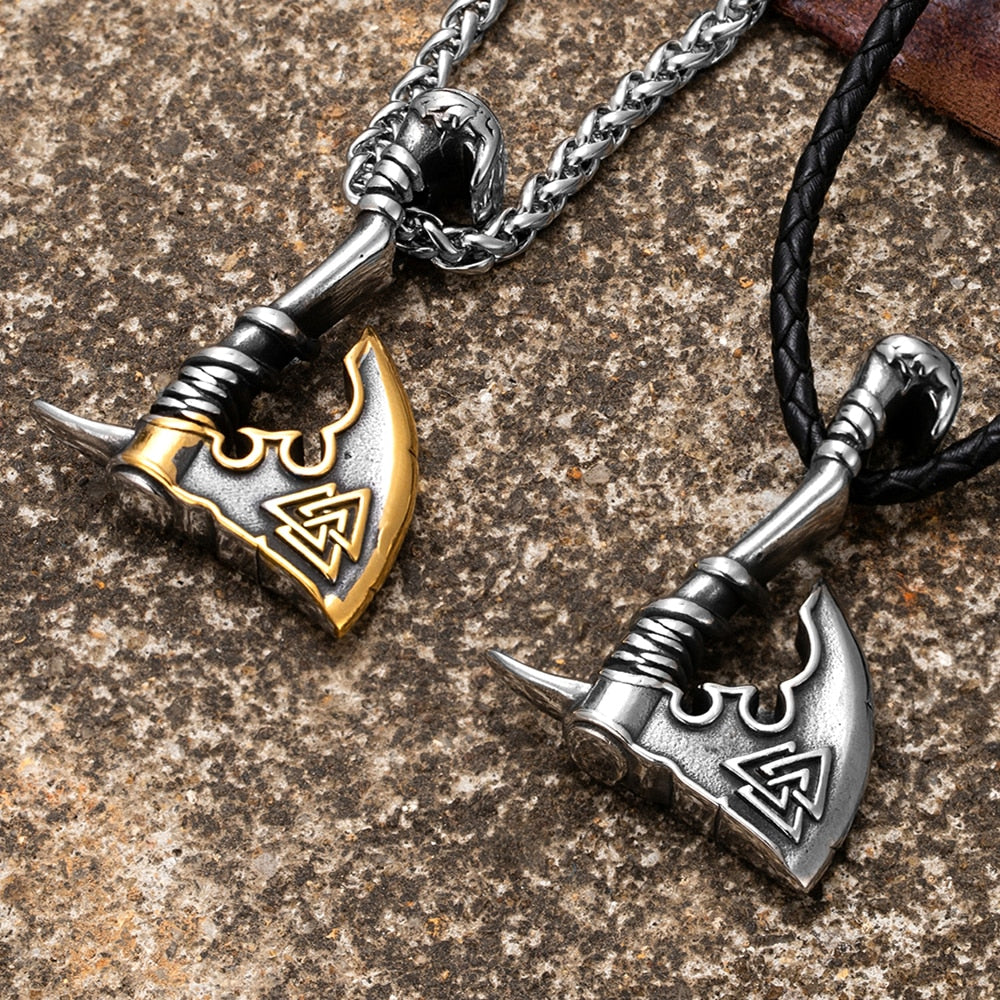 Vikings Axe Never Fade Thor Hammer Mjolnir Slavic Amulet Necklace
