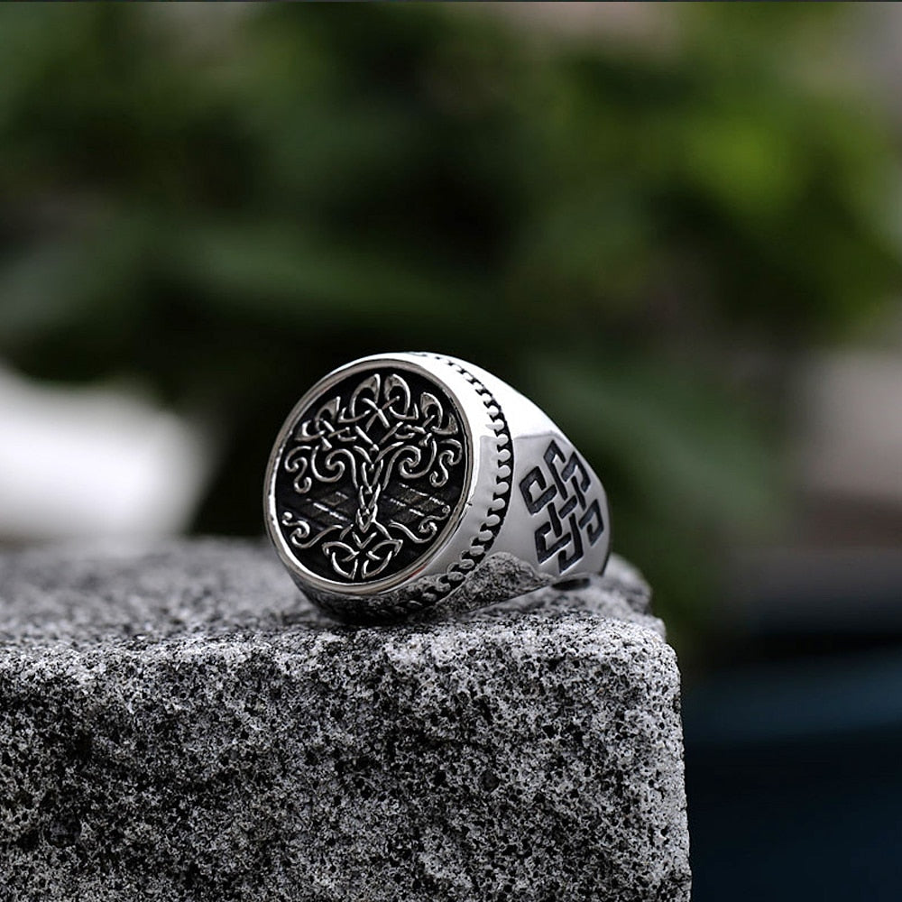 The Enchanting Norse Tree Of Life Stainless Steel Ring