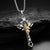 Vintage Catholic Jesus Cross Amulet Necklace