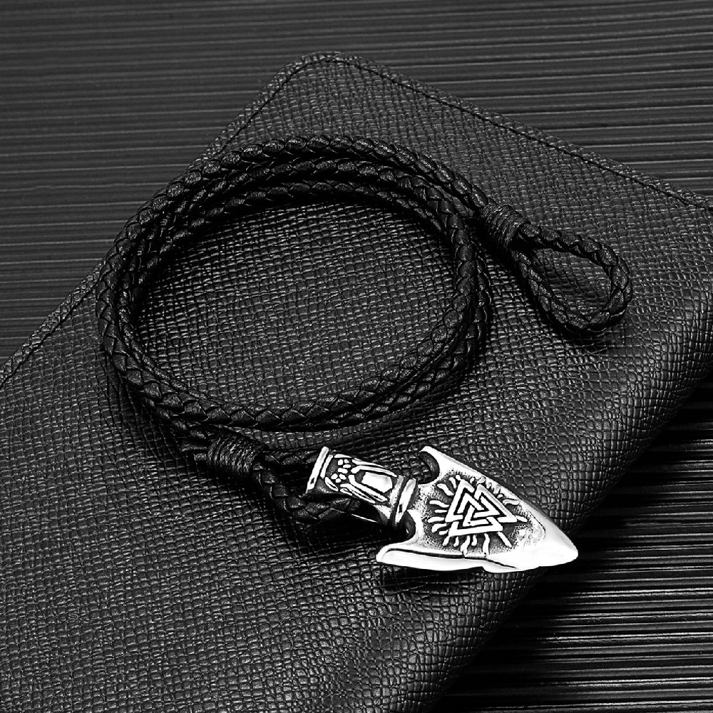 Vintage Viking Style Genuine Leather Wrap Bracelet