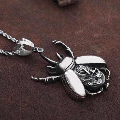 Steam Mechanical Insect Unique May Bug Necklace
