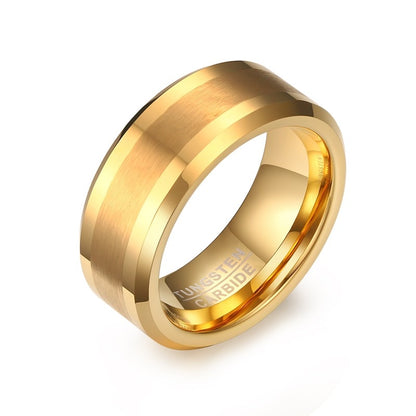The Luxe Gold-Tone Tungsten Carbide Ring: A Timeless Elegance