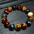 Natural Tiger Eye Stone 14mm Beads Bracelet