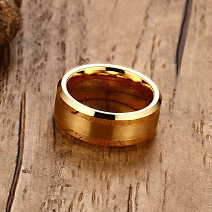 The Luxe Gold-Tone Tungsten Carbide Ring: A Timeless Elegance