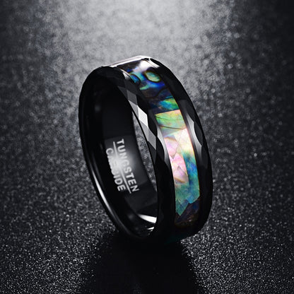 Ethereal Seashell Tungsten Carbide Ring
