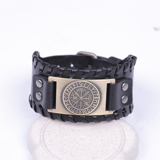 Nordic Runes Viking Compass Symbol Bracelet