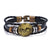 Zodiac 12 Constellations Leather Bracelet